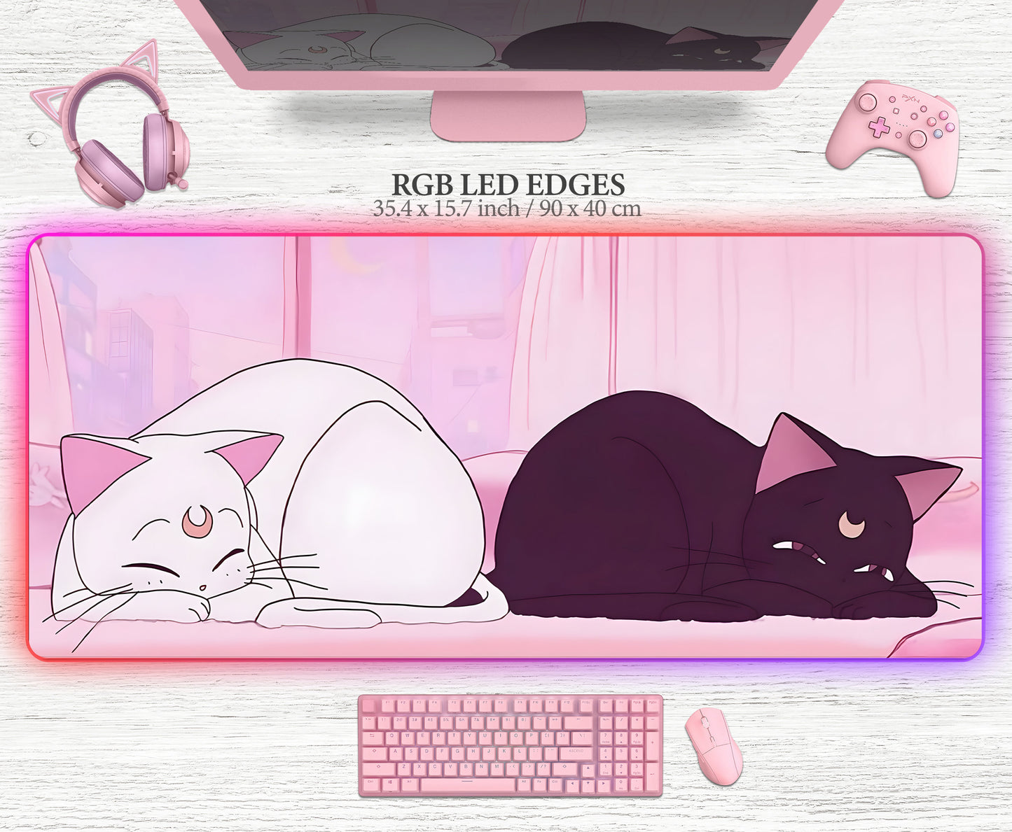 Luna and Artemis Deskmat